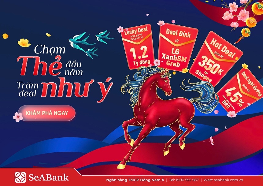 SeABank ưu đãi thẻ tín dụng, kích cầu tiêu dùng dịp Tết SeABank ưu đãi thẻ tín dụng, kích cầu tiêu dùng dịp Tết